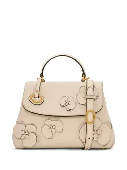 Oscar de la Renta The Laser-Cut Orchid Mini Poppy tote bag 26097292