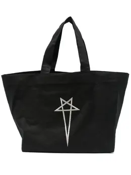 Rick Owens logo-embroidered tote bag 28920850