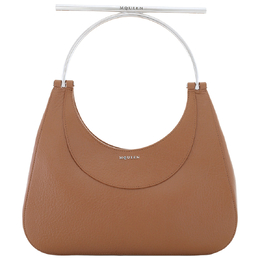 Alexander McQueen Ladies Pecan / Silver T-Bar Bag 803524 1vdbb 2116