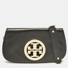 Tory Burch Black Leather Reva Logo Crossbody Bag 1117091