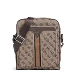Сумка кросс-боди Guess, фактура плетеная, бежевый/коричневый 103719364867