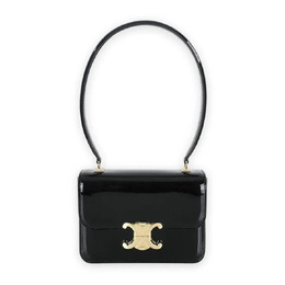 Celine Teen Garance Bag In Patent Calfskin - Black 118053fye.38no