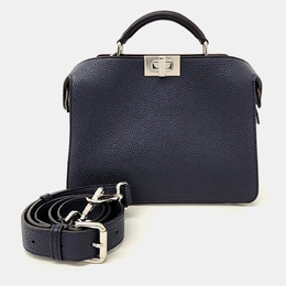 Fendi Navy Blue Leather Peekaboo I See U Mini Bag 1117897