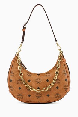 MCM Aren Visetos Crescent Hobo Shoulder Bag in Coated-canvas 218224944_15