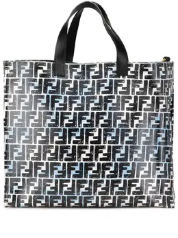 Fendi 2010-2024 Joshua Vides Zucca Coated Canvas Cloudy Shopper satchel 29441092