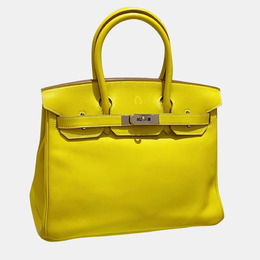 Hermes Candy Yellow Swift Leather Birkin 30 Bag 1119676