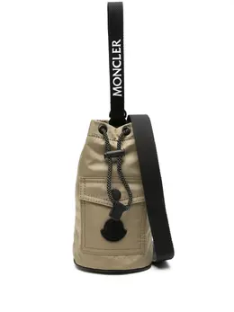 Moncler logo-patch mini bucket bag 22690066