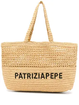 Patrizia Pepe logo-embroidered tote bag 29060807