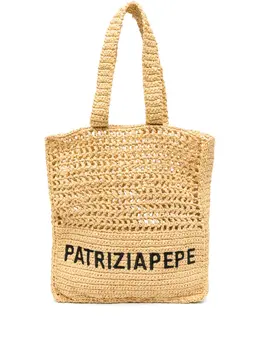 Patrizia Pepe logo-embroidered tote bag 29060818