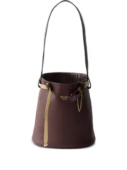 Кожаная сумка-ведро Prada, коричневый 28471551 | коричневый