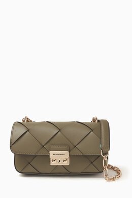 Michael Kors Small Tribeca Shoulder Bag in Woven Leather 218204796_20
