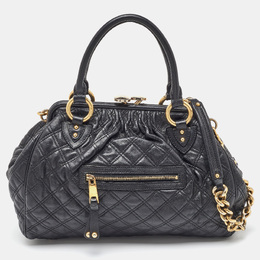 Marc Jacobs Black Quilted Leather Stam Satchel 1119881