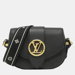 Louis Vuitton Black Leather Pont Neuf Soft PM Shoulder Bag 1119754
