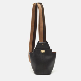 Fendi Black Leather Mini Guitar Bag 1119666
