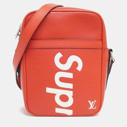 Louis Vuitton Rouge Leather Supreme Danube PM Shoulder Bag 1119752