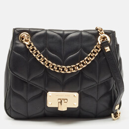Michael Kors Black Quilted Leather Large Peyton Shoulder Bag 1119472