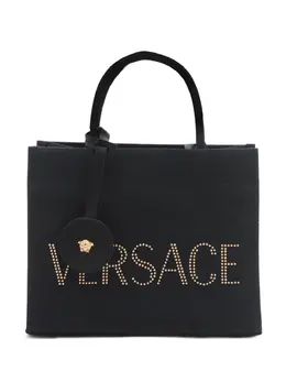 Versace 2020-2024 Logo Canvas Two-Way tote bag 29467422
