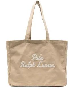 Polo Ralph Lauren embroidered-logo canvas tote bag 29303255