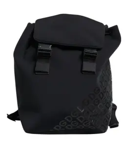 Dolce & Gabbana Black Neoprene Nylon DG Logo School Backpack Bag bag4066