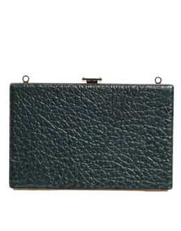 Dolce & Gabbana Black Leather Clutch Evening Crossbody Bag bag1620