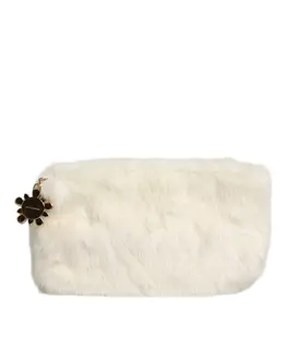 Dolce & Gabbana White Fur Handbag Clutch Purse Pouch Bag bag4080