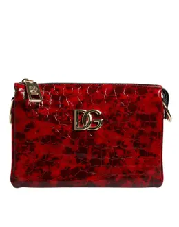 Dolce & Gabbana Red Exotic Leather DG Logo Women Crossbody Bag bag4046