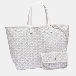Goyard White Goyardine Coated Canvas and Leather Saint Louis PM Tote Bag 1121516