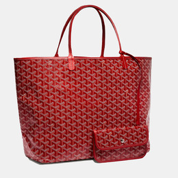 Goyard Red Goyardine Coated Canvas and Leather Saint Louis GM Tote Bag 1121504