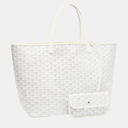 Goyard White Goyardine Coated Canvas and Leather Saint Louis GM Tote Bag 1121508