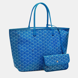 Goyard Saint Louis PM Sky Blue Goyardine Coated Canvas and Leather Tote 1177797