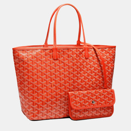 Goyard Orange Goyardine Coated Canvas and Leather Saint Louis PM Tote Bag 1121512