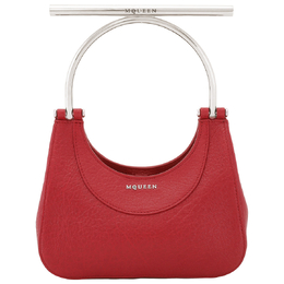 Alexander McQueen Red/Silver Ladies Mini T-bar Bag 803525 1vdbb 6820