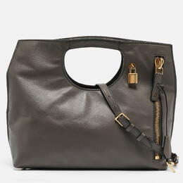 Tom Ford Grey Leather Alix Shoulder Bag 1117040