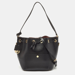 Michael Kors Black Leather Greenwich Bucket Bag 1119857