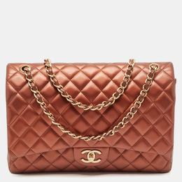 Chanel Copper Quilted Leather Maxi Classic Double Flap Bag 1119905