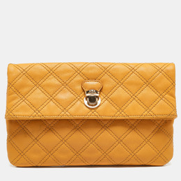 Marc Jacobs Mustard Quilted Leather Eugenie Clutch 1124038