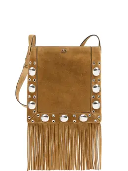 Valentino Garavani Nellcôte suede shoulder bag 25713175
