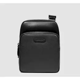 Сумка мессенджер Piquadro Black Square, фактура матовая, черный 4461753579