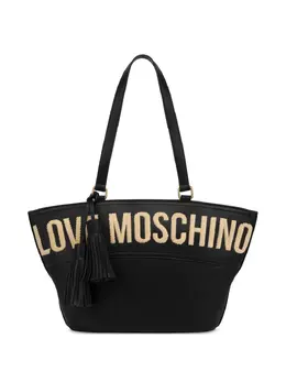 Love Moschino logo-embroidered shoulder bag 27693876