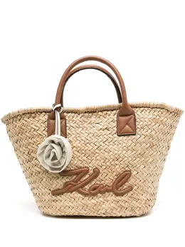 Karl Lagerfeld K/signature Medium Raffia beach bag 28612562