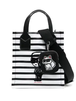 Karl Lagerfeld Ikon Striped Small tote bag 28612587