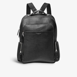 Репортерский рюкзак из шагреневой кожи на молнии Aspinal of London, черный r04199280 | black