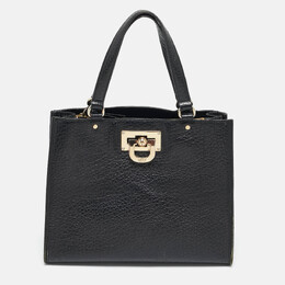 DKNY Black Grain Leather Beekman French Tote 1121238