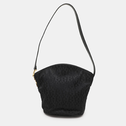 Aigner Black Signature Canvas And Leather Shoulder Bag 1121304