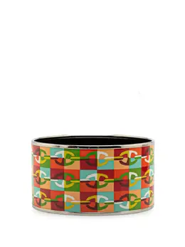 Hermes 20th Century Extra Wide Chain D Ancre Enamel Bangle 65 costume bracelet 29512332