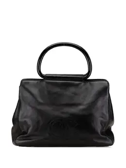 Chanel 1997-1999 CC Lambskin Tortoise Handle tote bag 29528891