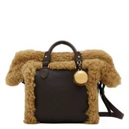 Burberry Small Shield Shearling Tote Bag 8075547