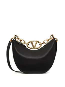 Valentino Garavani Black Leather Mini Hobo Vlogo Shoulder Bag vg4w0b0q43phv0no