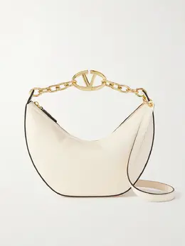 Valentino Garavani Ivory Leather Small Hobo Vlogo Shoulder Bag vgzw2b0q42jdk098