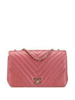 Chanel 2017-2018 Medium Chevron Calfskin Statement Flap shoulder bag 29565265
